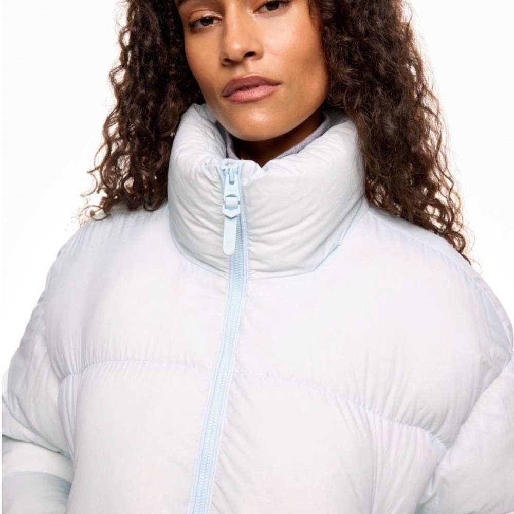 Mackage Tessy Powder Blue Nylon High Neck Quilted Puffer Jacket Size Large - Picture 5 of 11